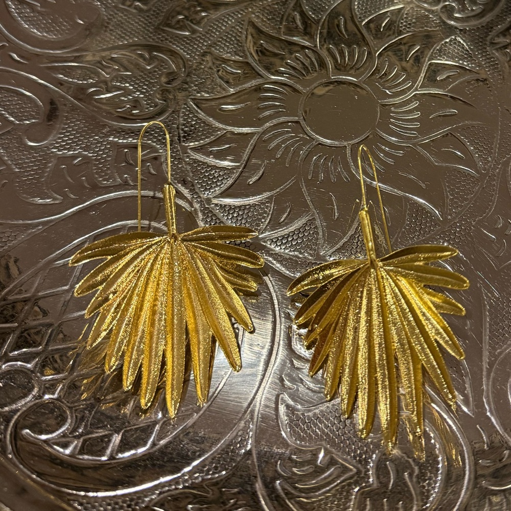 Gold tone earrings